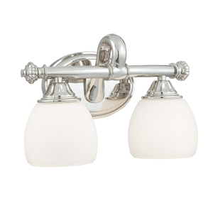 MN2822613 2 Bulb Bathroom Lighting - Polished Nickel MN2822613 2 Bulb Bathroom Lighting - Polished Nickel