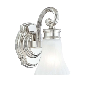 MN2841613 1 Bulb Wall Sconce - Polished Nickel MN2841613 1 Bulb Wall Sconce - Polished Nickel