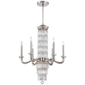 MN6282613 Crysalyn Falls Mid Sized Chandelier Chandelier - Polished Nickel MN6282613 Crysalyn Falls Mid Sized Chandelier Chandelier - Polished Nickel