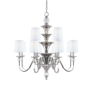 MN6611613 Aise Large Foyer Chandelier Chandelier - Polished Nickel MN6611613 Aise Large Foyer Chandelier Chandelier - Polished Nickel