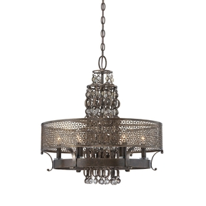 MN6725258 Ajourer Mini Chandelier - French Bronze w/ Jeweled Accents MN6725258 Ajourer Mini Chandelier - French Bronze w/ Jeweled Accents