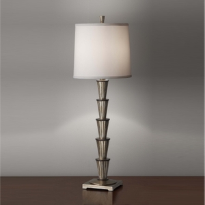 M9955ESLBK Skyler Table Lamp - Ebonized Silver Leaf / Black M9955ESLBK Skyler Table Lamp - Ebonized Silver Leaf / Black