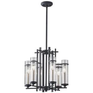 MF26316AFBS Ethan Mid Sized Chandelier Chandelier - Antique Forged Iron / Brushed Steel MF26316AFBS Ethan Mid Sized Chandelier Chandelier - Antique Forged Iron / Brushed Steel