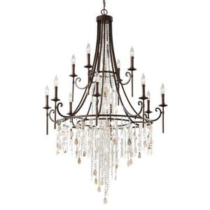 MF266184HTBZ Cascade Large Foyer Chandelier Chandelier - Heritage Bronze MF266184HTBZ Cascade Large Foyer Chandelier Chandelier - Heritage Bronze