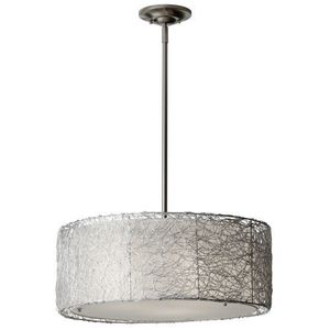 MF27023BS Wired Drum Pendant Pendant Light - Brushed Steel MF27023BS Wired Drum Pendant Pendant Light - Brushed Steel