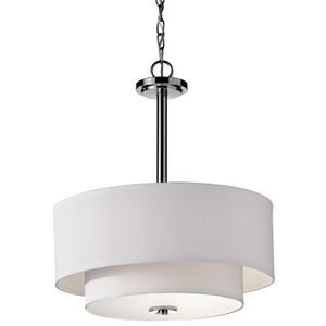 MF27703PN Malibu Drum Pendant Pendant Light - Polished Nickel MF27703PN Malibu Drum Pendant Pendant Light - Polished Nickel
