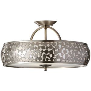 MSF305BS Zara Semi Flush Mount Ceiling Light - Brushed Steel MSF305BS Zara Semi Flush Mount Ceiling Light - Brushed Steel