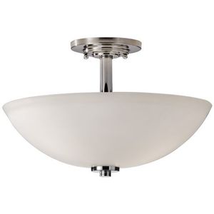 MSF308PN Malibu Semi Flush Mount Ceiling Light - Polished Nickel MSF308PN Malibu Semi Flush Mount Ceiling Light - Polished Nickel