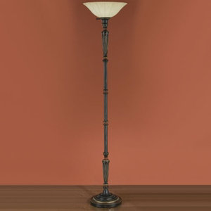 MT1158RW Library Torchiere Lamp - Rubbed Wood MT1158RW Library Torchiere Lamp - Rubbed Wood