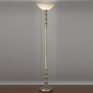 MT1191ESLBK Skyler Torchiere Lamp - Ebonized Silver Leaf / Black MT1191ESLBK Skyler Torchiere Lamp - Ebonized Silver Leaf / Black