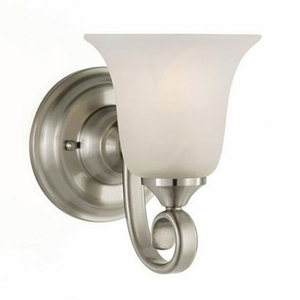 MVS10401BS Vista 1 Bulb Wall Sconce - Brushed Steel MVS10401BS Vista 1 Bulb Wall Sconce - Brushed Steel