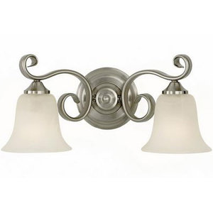 MVS10402BS Vista 2 Bulb Bathroom Lighting - Brushed Steel MVS10402BS Vista 2 Bulb Bathroom Lighting - Brushed Steel