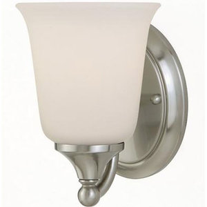 MVS10501BS Claridge 1 Bulb Wall Sconce - Brushed Steel MVS10501BS Claridge 1 Bulb Wall Sconce - Brushed Steel