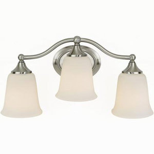MVS10503BS Claridge 3 Bulb Bathroom Lighting - Brushed Steel MVS10503BS Claridge 3 Bulb Bathroom Lighting - Brushed Steel