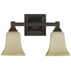 MVS12402ORB American Foursquare 2 Bulb Bathroom Lighting - Oil Rubbed Bronze MVS12402ORB American Foursquare 2 Bulb Bathroom Lighting - Oil Rubbed Bronze