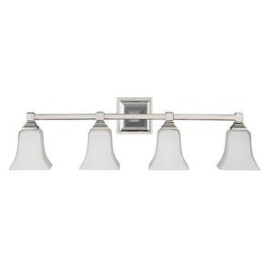 MVS12404PN American Foursquare 4 or More Bulb Bathroom Lighting - Polished Nickel MVS12404PN American Foursquare 4 or More Bulb Bathroom Lighting - Polished Nickel