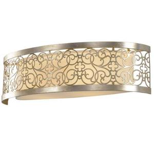 MVS16702SLP Arabesque 2 Bulb Bathroom Lighting - Silver Leaf Patina MVS16702SLP Arabesque 2 Bulb Bathroom Lighting - Silver Leaf Patina
