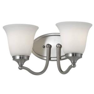 MVS18502BS Beckett 2 Bulb Bathroom Lighting - Brushed Steel MVS18502BS Beckett 2 Bulb Bathroom Lighting - Brushed Steel