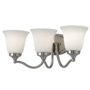 MVS18503BS Beckett 3 Bulb Bathroom Lighting - Brushed Steel MVS18503BS Beckett 3 Bulb Bathroom Lighting - Brushed Steel