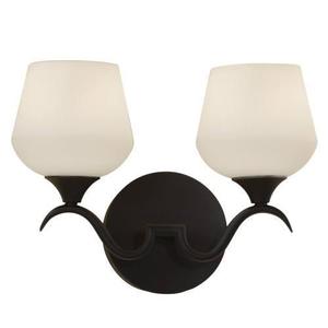 MVS18602BK Merritt 2 Bulb Bathroom Lighting - Black MVS18602BK Merritt 2 Bulb Bathroom Lighting - Black