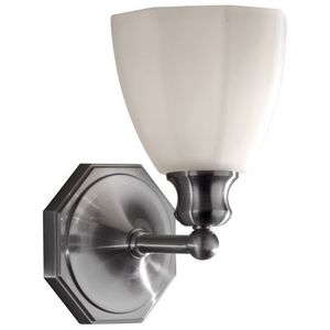MVS23001BS Nella 1 Bulb Wall Sconce - Brushed Steel MVS23001BS Nella 1 Bulb Wall Sconce - Brushed Steel
