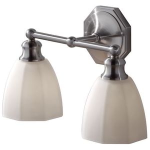 MVS23002BS Nella 2 Bulb Bathroom Lighting - Brushed Steel MVS23002BS Nella 2 Bulb Bathroom Lighting - Brushed Steel