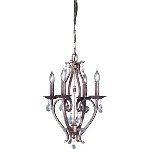 MF18004PBR Mademoiselle Mini Chandelier - Peruvian Bronze MF18004PBR Mademoiselle Mini Chandelier - Peruvian Bronze