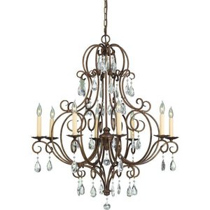 MF23038MBZ Chateau Mid Sized Chandelier Chandelier - Mocha Bronze MF23038MBZ Chateau Mid Sized Chandelier Chandelier - Mocha Bronze