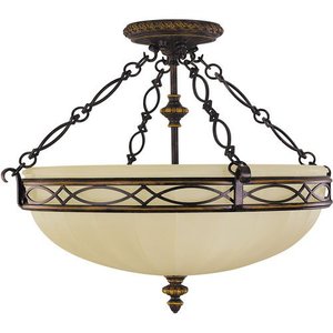 MSF221WAL Edwardian Semi Flush Mount Ceiling Light - Walnut MSF221WAL Edwardian Semi Flush Mount Ceiling Light - Walnut