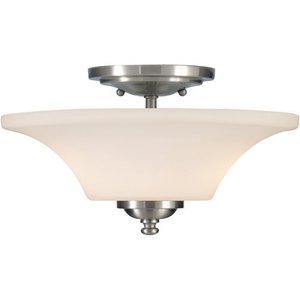 MSF240BS Barrington Semi Flush Mount Ceiling Light - Brushed Steel MSF240BS Barrington Semi Flush Mount Ceiling Light - Brushed Steel