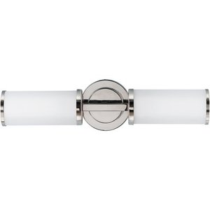 MWB1334PN Industrial Revolution 2 Bulb Bathroom Lighting - Polished Nickel MWB1334PN Industrial Revolution 2 Bulb Bathroom Lighting - Polished Nickel