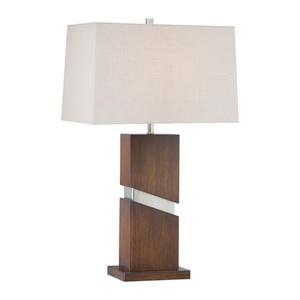 M100350 Table Lamp - Walnut / Brushed Nickel M100350 Table Lamp - Walnut / Brushed Nickel