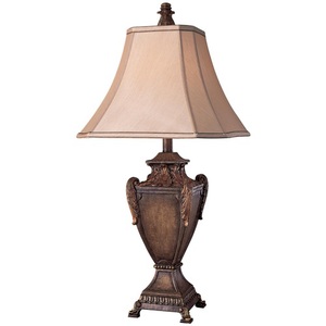 A108280 Prussian Table Lamp - Rustic Walnut w/Bronze A108280 Prussian Table Lamp - Rustic Walnut w/Bronze