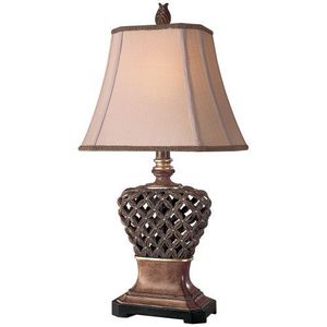A108350 Prussian Table Lamp - Warm Pecan w/Silver A108350 Prussian Table Lamp - Warm Pecan w/Silver
