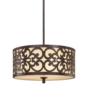 M1493357 Nanti Drum Pendant Pendant Light - Iron Oxide M1493357 Nanti Drum Pendant Pendant Light - Iron Oxide