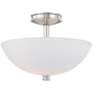 M1502613 Brookview Semi Flush Mount Ceiling Light - Polished Nickel M1502613 Brookview Semi Flush Mount Ceiling Light - Polished Nickel