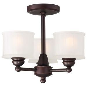 M1738167 1730 Series Semi Flush Mount Ceiling Light - Lathan Bronze M1738167 1730 Series Semi Flush Mount Ceiling Light - Lathan Bronze