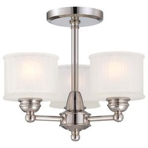 M1738613 1730 Series Semi Flush Mount Ceiling Light - Polished Nickel M1738613 1730 Series Semi Flush Mount Ceiling Light - Polished Nickel