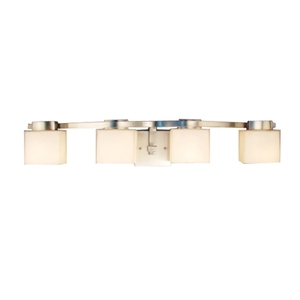 M25084 Cube 4 or More Bulb Bathroom Lighting - Brushed Nickel M25084 Cube 4 or More Bulb Bathroom Lighting - Brushed Nickel
