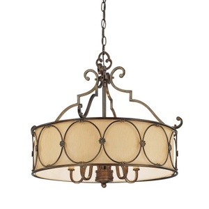 M4236288 Atterbury Drum Pendant Pendant Light - Deep Flax Bronze M4236288 Atterbury Drum Pendant Pendant Light - Deep Flax Bronze