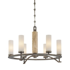 M4466273 Compositions Mid Sized Chandelier Chandelier - Aged Patina Iron w/Travertine Stone M4466273 Compositions Mid Sized Chandelier Chandelier - Aged Patina Iron w/Travertine Stone