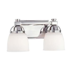 M6502613 Brookview 2 Bulb Bathroom Lighting - Polished Nickel M6502613 Brookview 2 Bulb Bathroom Lighting - Polished Nickel
