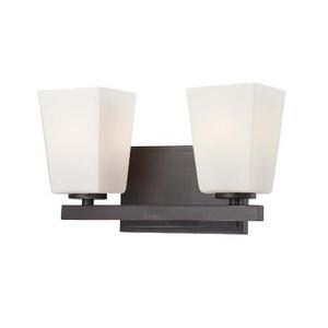 M6542167 City Square 2 Bulb Bathroom Lighting - Lathan Bronze M6542167 City Square 2 Bulb Bathroom Lighting - Lathan Bronze