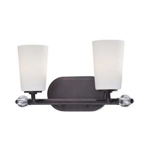 M6612298 Modern Continental 2 Bulb Bathroom Lighting - Kinston Bronze M6612298 Modern Continental 2 Bulb Bathroom Lighting - Kinston Bronze
