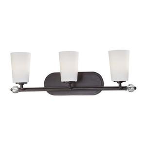 M6613298 Modern Continental 3 Bulb Bathroom Lighting - Kinston Bronze M6613298 Modern Continental 3 Bulb Bathroom Lighting - Kinston Bronze