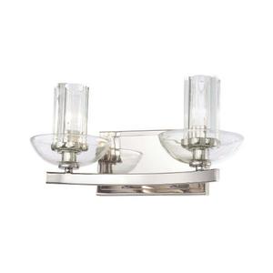 M6692613 Urban Nouveau 2 Bulb Bathroom Lighting - Polished Nickel M6692613 Urban Nouveau 2 Bulb Bathroom Lighting - Polished Nickel