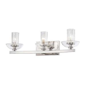 M6693613 Urban Nouveau 3 Bulb Bathroom Lighting - Polished Nickel M6693613 Urban Nouveau 3 Bulb Bathroom Lighting - Polished Nickel