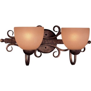 M6722355 Caspian 2 Bulb Bathroom Lighting - Golden Bronze M6722355 Caspian 2 Bulb Bathroom Lighting - Golden Bronze