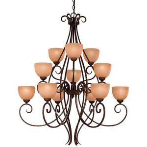 M728355 Caspian Large Foyer Chandelier Chandelier - Golden Bronze M728355 Caspian Large Foyer Chandelier Chandelier - Golden Bronze