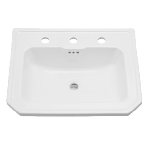 MIRAM458WH Amberley Self Rimming Bathroom Sink - White MIRAM458WH Amberley Self Rimming Bathroom Sink - White